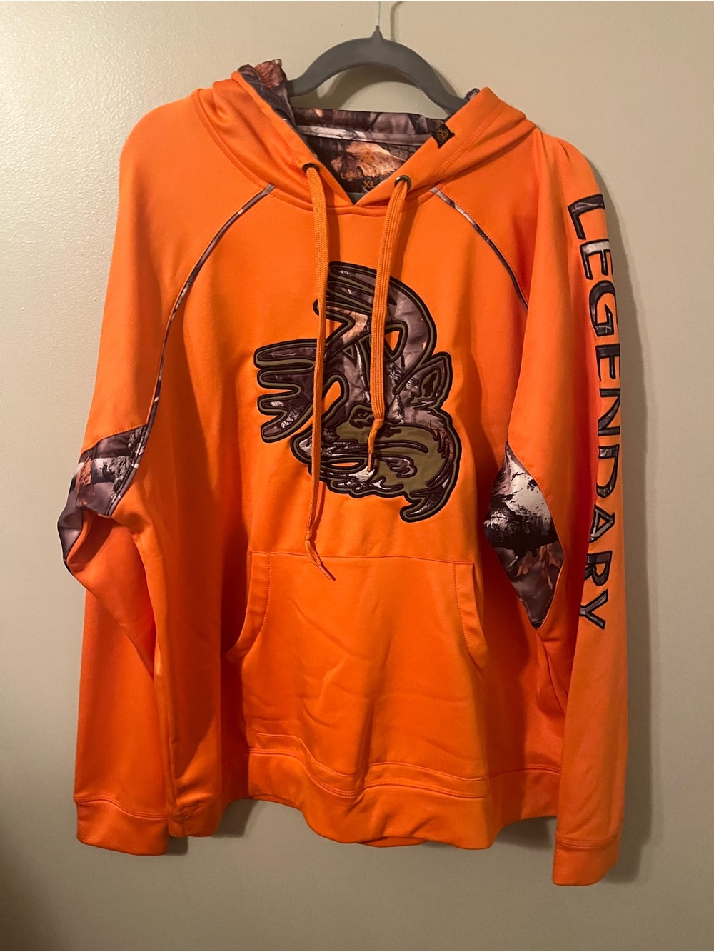 Legendary Whitetails orange camo hoodie